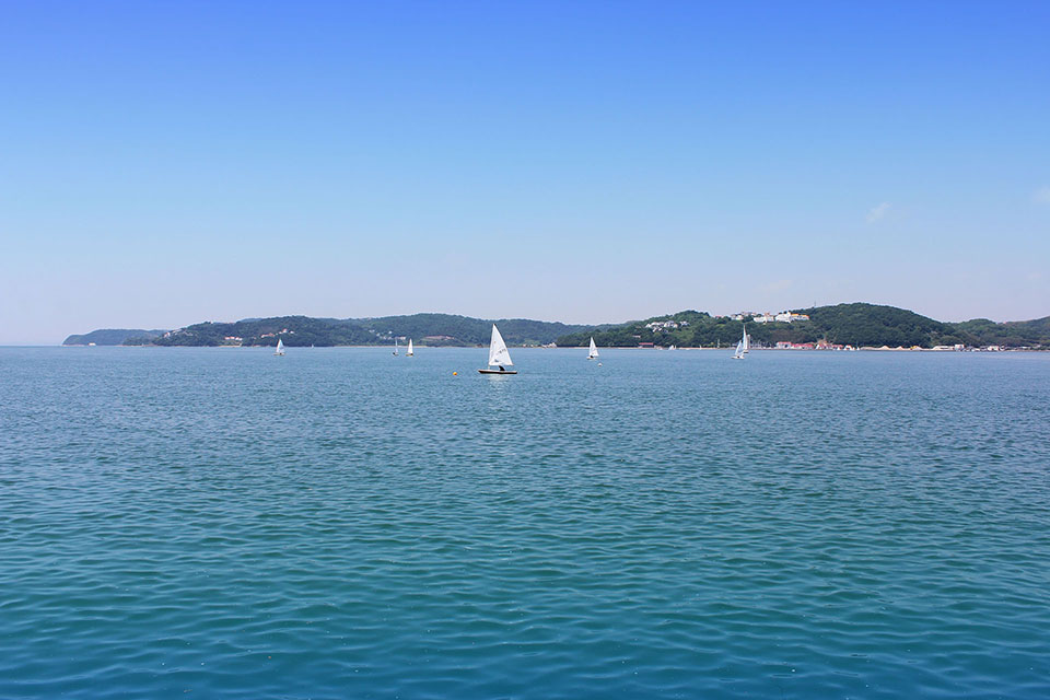 ヨットと海写真