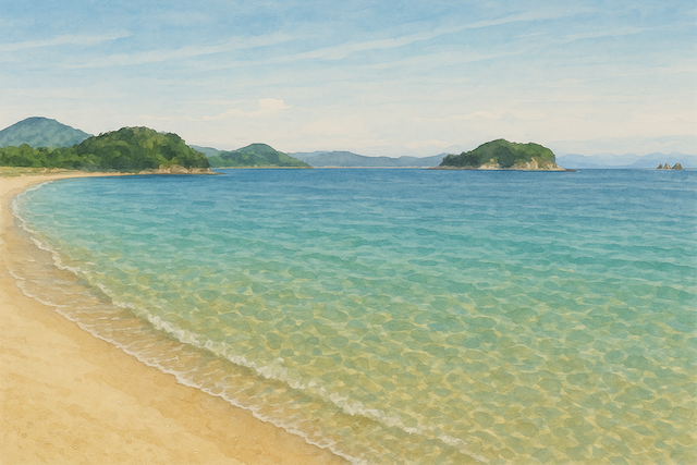 穏やかな海イラスト