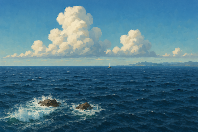 大海原イラスト