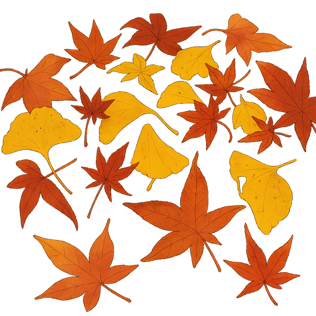 紅葉の葉っぱイラスト