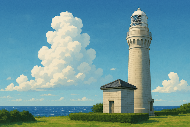 灯台と海イラスト