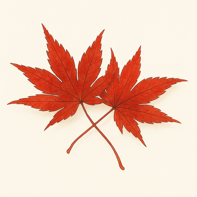 モミジの葉っぱイラスト
