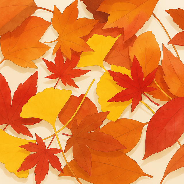 紅葉落ち葉イラスト