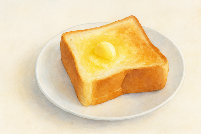 バタートーストイラスト