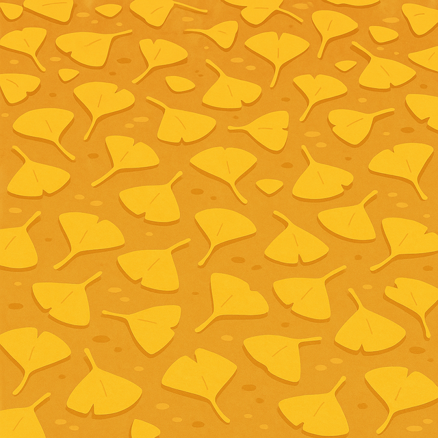 イチョウの落ち葉イラスト