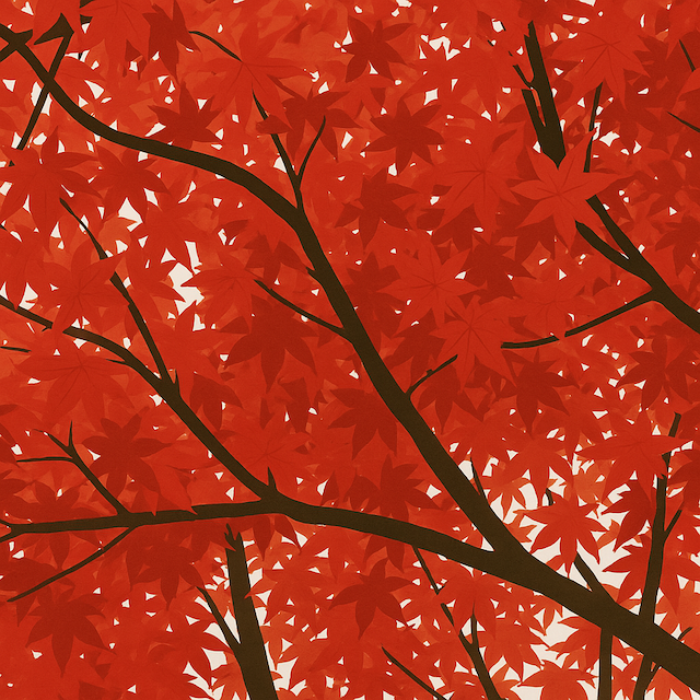 真っ赤な紅葉イラスト