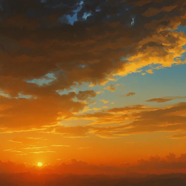 夕焼けイラスト