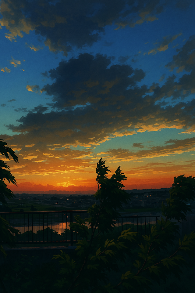 夕焼けイラスト