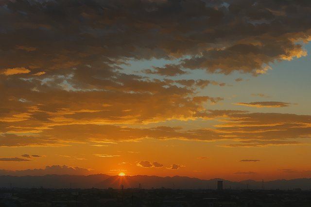 夕焼けイラスト