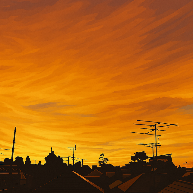 夕焼けイラスト