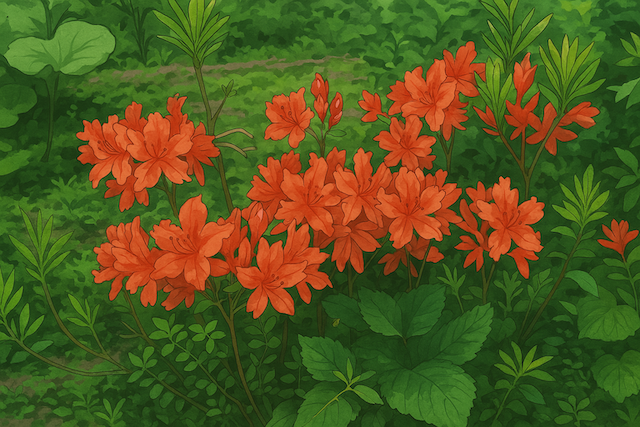 ツツジの花イラスト