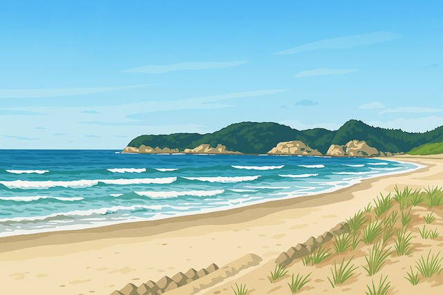 日本海の海イラスト