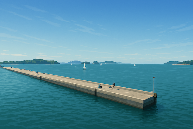 港の桟橋イラスト