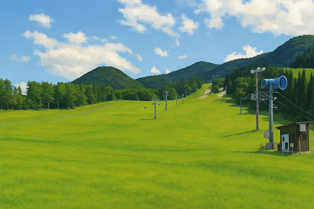 夏のスキー場イラスト