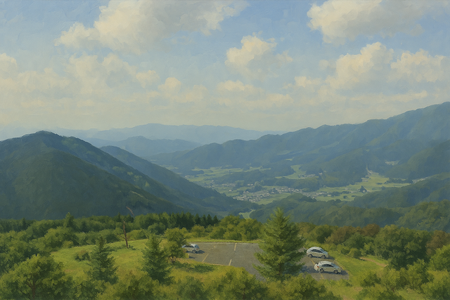 高原の山イラスト